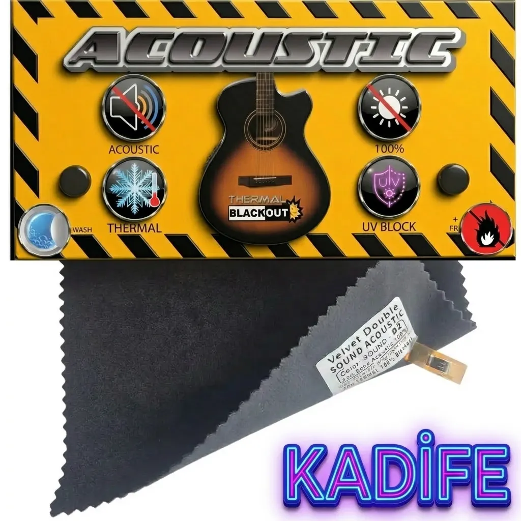 Akustik Kadife Blackout Karartma Perde Kartelası